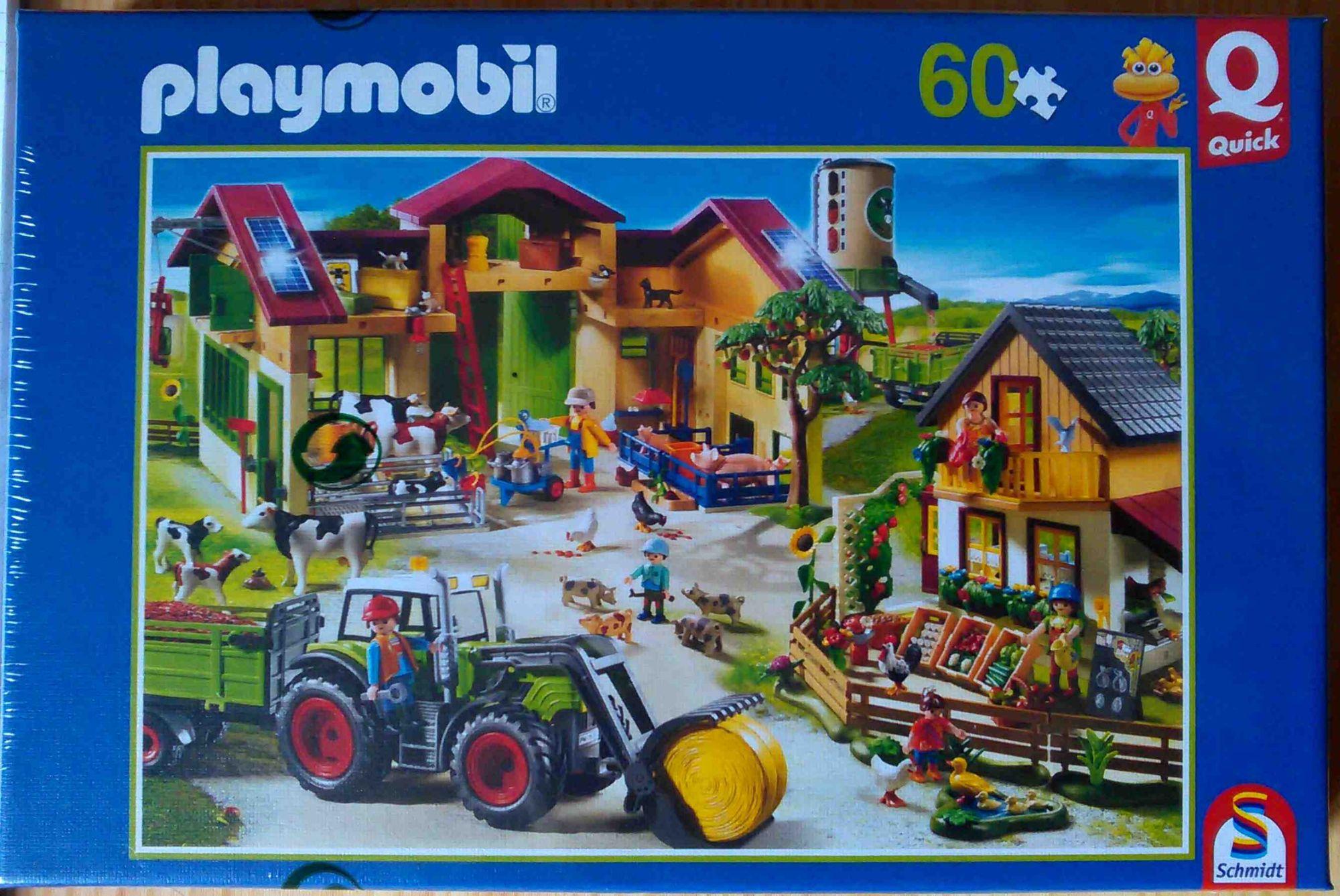Playmobil Puzzle La Ferme 60 pièces Pocket Quick