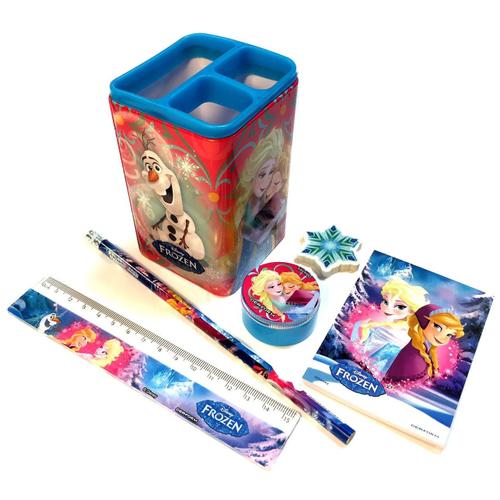 La Reine Des Neiges Frozen Set Scolaire Pot A Crayons Garni Fournitures Scolaires Nouveaute Disney