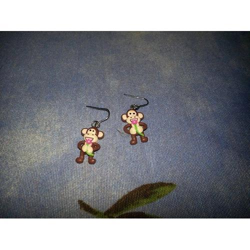 Boucles D'oreilles Petit Singe