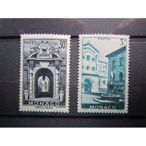 Monaco. Timbres N° 369 Et 370 (1951). Vues De La Principaute.