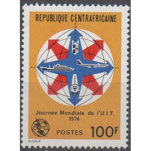République Centrafricaine Timbre Journée De L' U.I.T. 1974