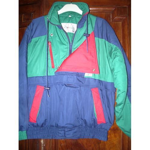 Blouson Ski Marque Challenger Taille 44 Bleu/Vert Superbe