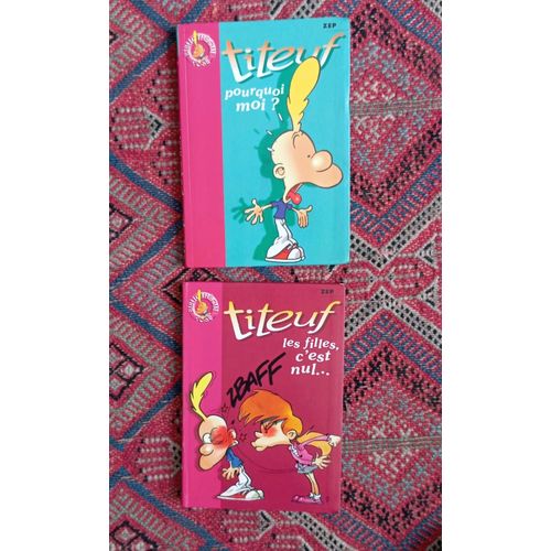 Lot De 2 Titeuf Bibliothèque Rose: Pourquoi Moi? / Les Filles C'est Nul... N° 1175 Et 1176.