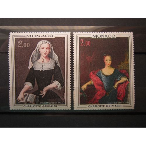 Monaco. Timbres N° 946 Et 947 (1973). Princesse Charlotte Grimaldi