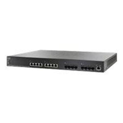 Cisco 550X Series SG550XG-8F8T - Commutateur - C3 - Géré - 8 x 10GBase-T + 8 x 10 Gigabit SFP+ - de bureau, Montable sur rack
