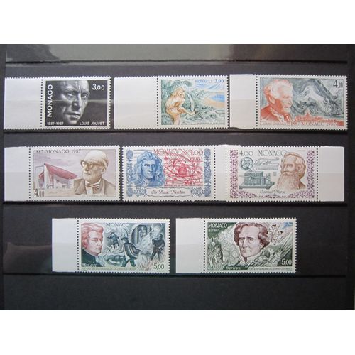 Monaco. Timbres N° 1603-1610 (1987). Grands Hommes