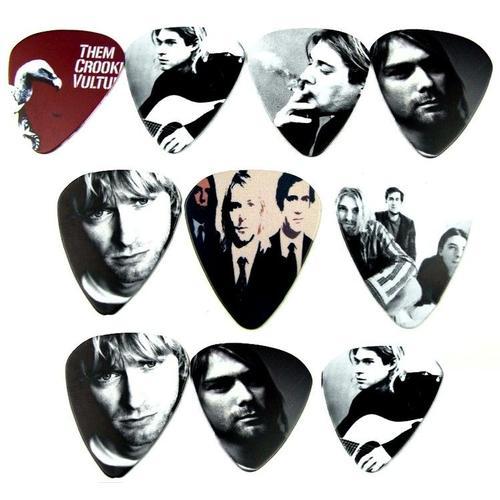 Lot De 10 Médiators 0,60 Mm "Nirvana Curt Cobain" (Guitare Mediator Plectrum Picks Punk Rock Grunge Électrique Électro Acoustique Classique Basse)