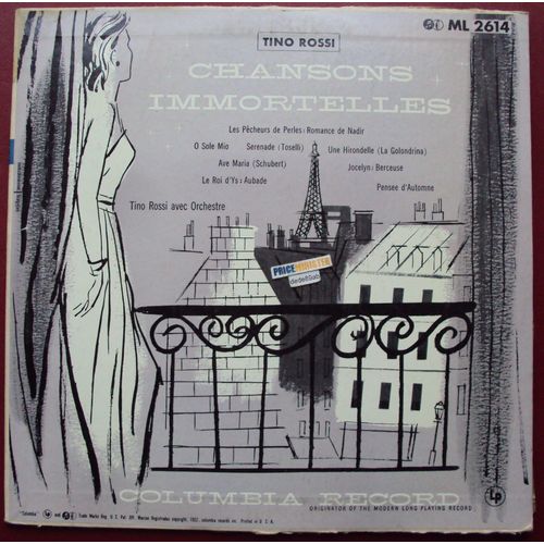 Tino Rossi - Chansons Immortelles - (25 Cm Rare . Import U.S.A.) -