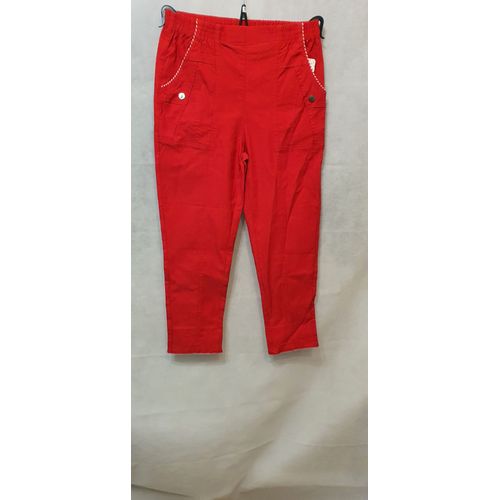 Pantacourt Rouge Femme Jst Formy Paris Taille 38