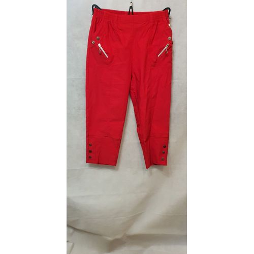 Pantacourt Rouge Femme Jst Formy Paris Taille 42