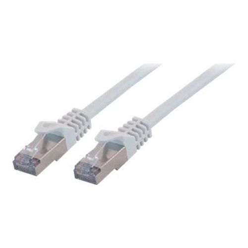 MCL Samar - Cordon de raccordement - RJ-45 (M) pour RJ-45 (M) - 30 cm - paire torsadée écrantée (F/UTP) - CAT 6 - démarré, sans crochet, bloqué - blanc