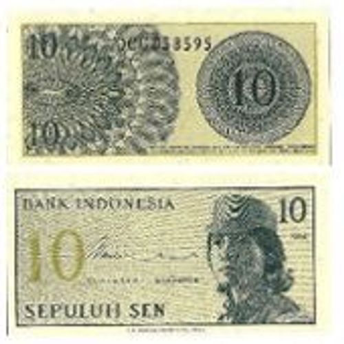 Billet 10 Sepuluh Sen - Bank Indonesia 1964