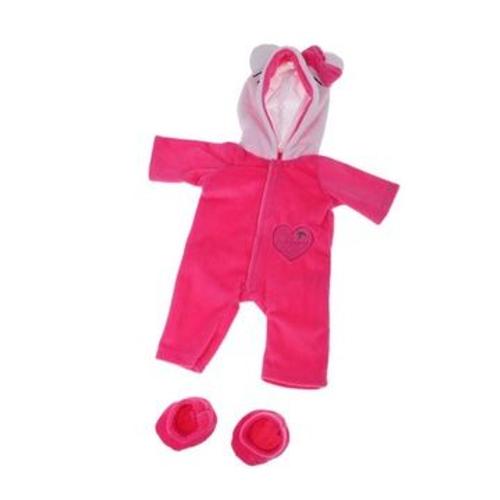 Combinaisons ¿¿ Capuche Pour Poup¿¿E En Peluche, Barboteuse Pour Chat Rose Wj675