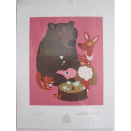 Lithographie Nathalie Choux Auteur Illustrateur Jeunesse, Signée