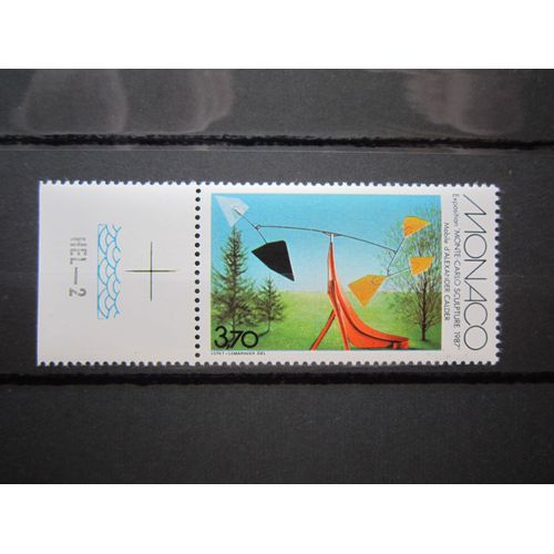 Monaco. Timbre N° 1578 (1987). Exposition Monte-Carlo Sculpture 1987