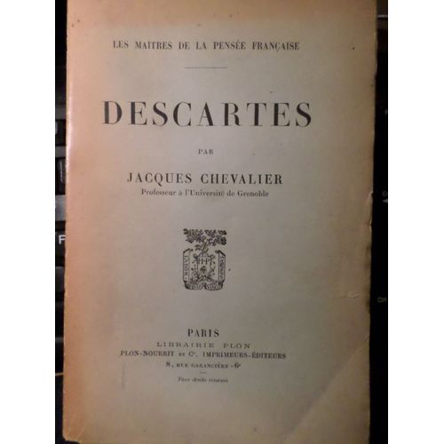 Descartes - Les Maitres De La Pensee Francaise