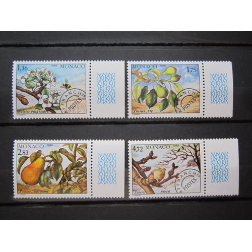 Monaco. Timbres Preobliteres N° 98-101 (1988). Les Quatre Saisons Du Poirier