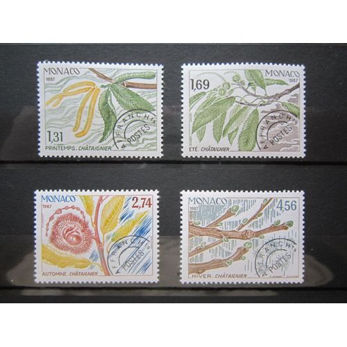Monaco. Timbres Preobliteres N° 94-97 (1987). Les Quatre Saisons Du Chataignier.