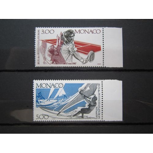 Monaco. Timbres N° 1579 Et 1580 (1987). 2eme Jeux Des Petits Etats D Europe (14-17 Mai 1987)
