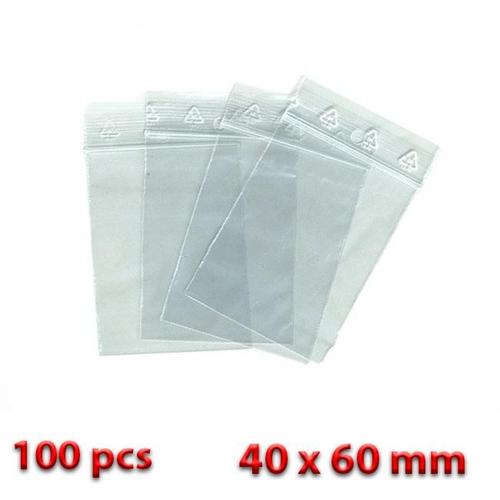 Lot de 100 sachet zip pochette plastique transparent - 40 x 60