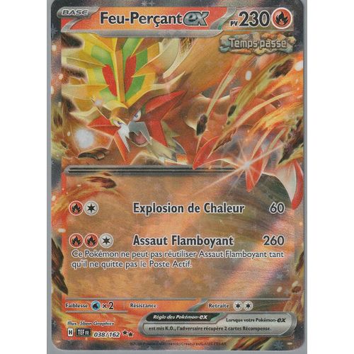 Carte Pokémon - Feu-Perçant Ex - 038/162 - Ultra-Rare - Ev5 Forces Temporelles Sous Sleeve - Choupine50