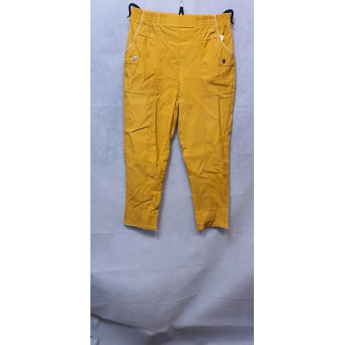 Pantacourt Jaune Moutarde Femme Jst Formy Paris Taille 42