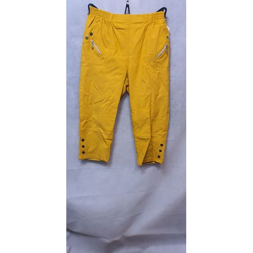 Pantacourt Jaune Moutarde Femme Jst Formy Paris Taille 46