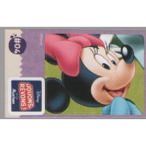 Autocollant N° # 04 Avec Sa Vignette - Disney Jouons Rêvons - Auchan 2024