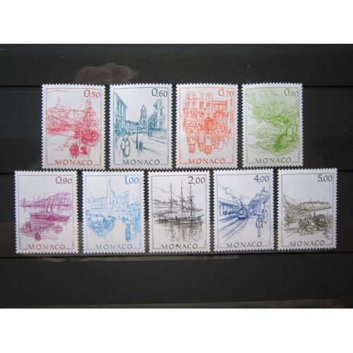 Monaco. Timbres N° 1510-1518 (1986). Serie Courante. Monaco D Autrefois. Oeuvres Du Peintre Hubert Clerissi