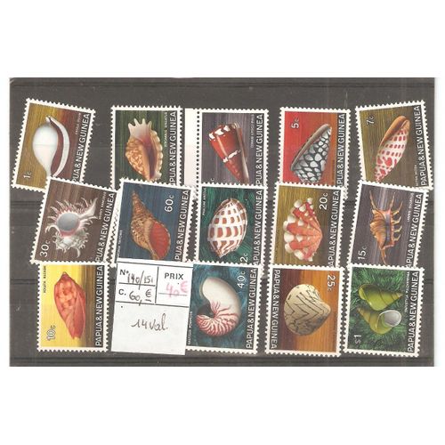 Papouasie Et Nouvelle Guinée Coquillages 140 À 153