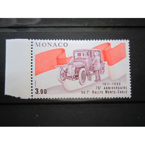 Monaco. Timbre N° 1534 (1986). 75eme Anniversaire Du 1er Rallye Automobile De Monte-Carlo.