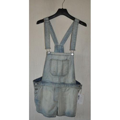 Salopette Courte En Denim Bleu Beach - Naf Naf - T. 42 - Neuve