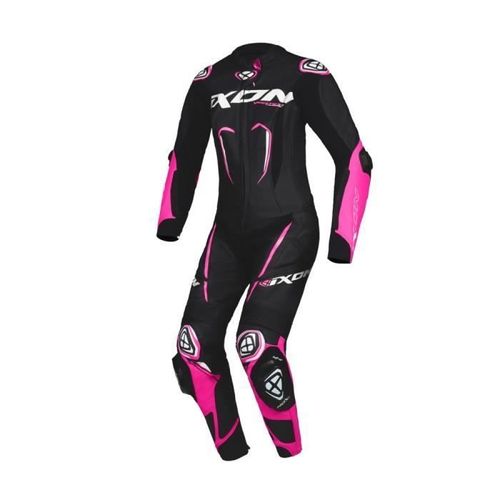Combinaison Moto Femme Ixon Vortex 3 - Noir/Rose/Blanc - S