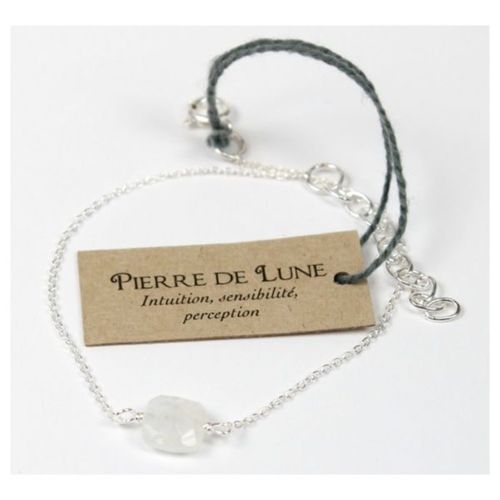 Bracelet En Argent, Coussin De Pierre De Lune 7 Mm
