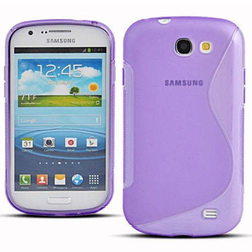 Coque Silicone Pour Samsung Galaxy Express I8730/ Express I437 Gel Motif S Au Dos - Violet