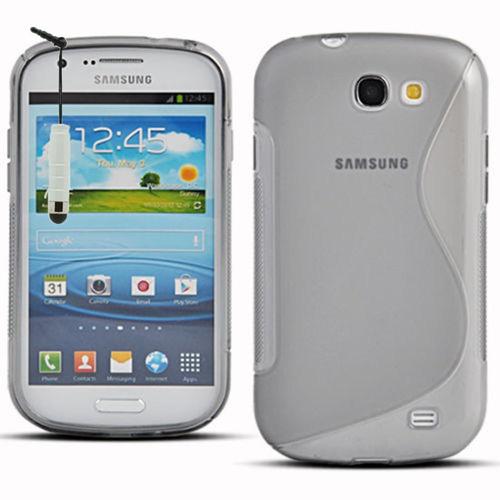 Coque Silicone Pour Samsung Galaxy Express I8730/ Express I437 Gel Motif S Au Dos - Transparent + Mini Stylet