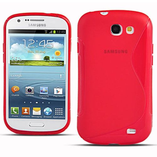 Coque Silicone Pour Samsung Galaxy Express I8730/ Express I437 Gel Motif S Au Dos - Rouge