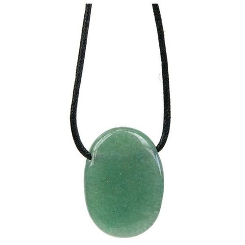 Pendentif Pierre Ovale Percée - Aventurine Verte