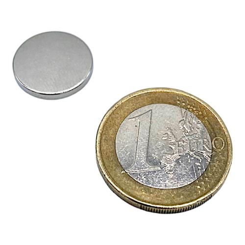 Lot de 5 aimants néodyme disque Ø 15x2mm, puissance 1.9kg