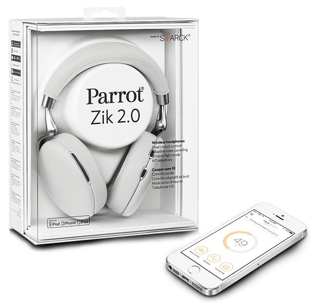 Casque Parrot Zik 2.0 - sans fil - Bluetooth - Suppresseur de bruit actif - Blanc_image_9|Rakuten