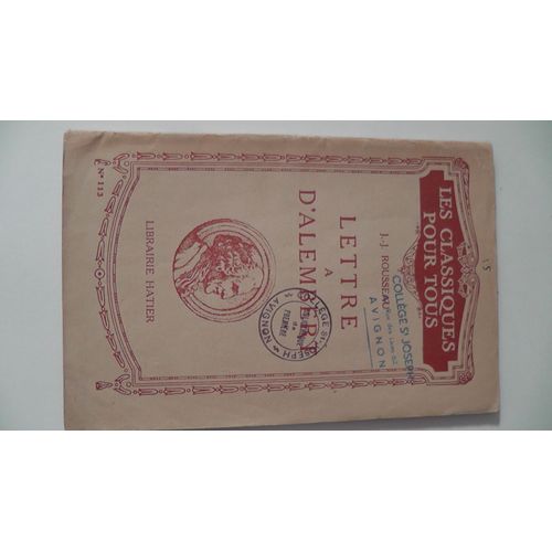 Lettre À D'alembert
