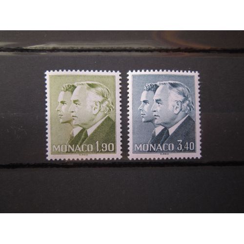 Monaco. Timbres N° 1538-1539 (1986). Serie Courante. Princes Rainier I.I.I  Et Albert. Type De 1981