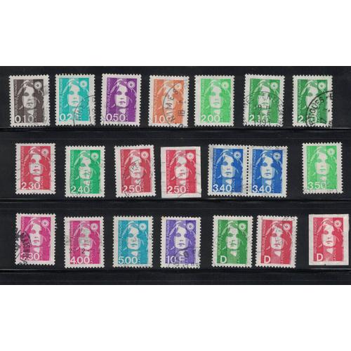 Lot Timbres Oblitérés : Marianne De Briat 1990