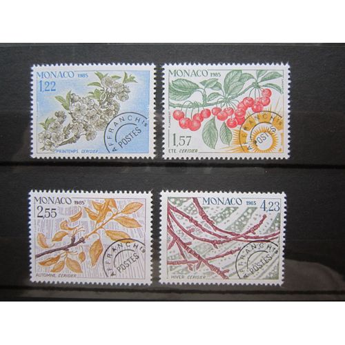 Monaco. Timbres Preobliteres N° 86-89 (1985). Les Quatre Saisons Du Cerisier.
