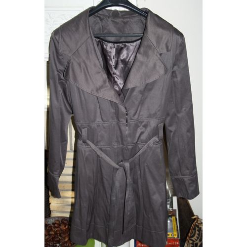 Trench En Popeline Gris