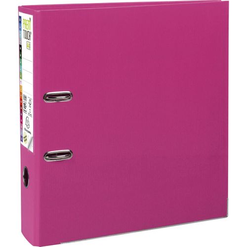 Exacompta - 10 X Classeur ? Levier Prem'touch Int?Rieur Et Ext?Rieur En Polypropyl?Ne - Dos 80mm - A4 Maxi - Framboise