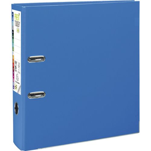 Exacompta - 10 X Classeur ? Levier Prem'touch Int?Rieur Et Ext?Rieur En Polypropyl?Ne - Dos 80mm - A4 Maxi - Bleu