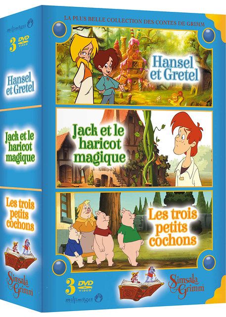 Simsala Grimm - Coffret Garçon : Hansel Et Gretel + Jack Et Le Haricot Magique + Les Trois Petits Cochons - Pack