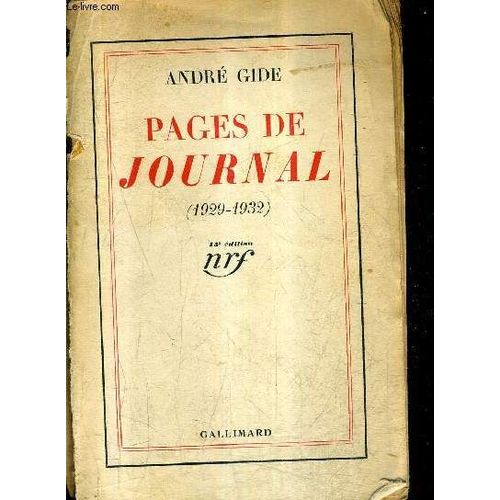 Pages De Journal 1929-1932 / 15e Edition.