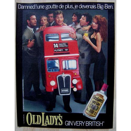 Publicité Papier - Dry Gin Old Lady's De 1985